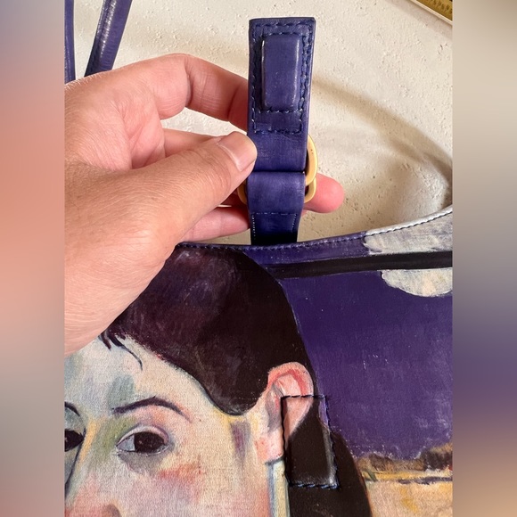 🌟FINAL🌟 Handpainted Vintage Jeon Los Angeles  Leather Bag. RARE! - Picture 5 of 16